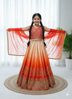 Chinon Silk Lehenga Choli with Sequins Work for Party Wear styling view