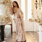 Organza Saree - drape and pallu detail