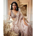 Organza Saree - side drape view