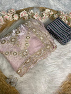 Organza Saree - blouse and border close-up