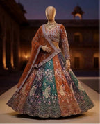 Soft Butterfly Net Lehenga Choli with Heavy Sequins Embroidery styling view