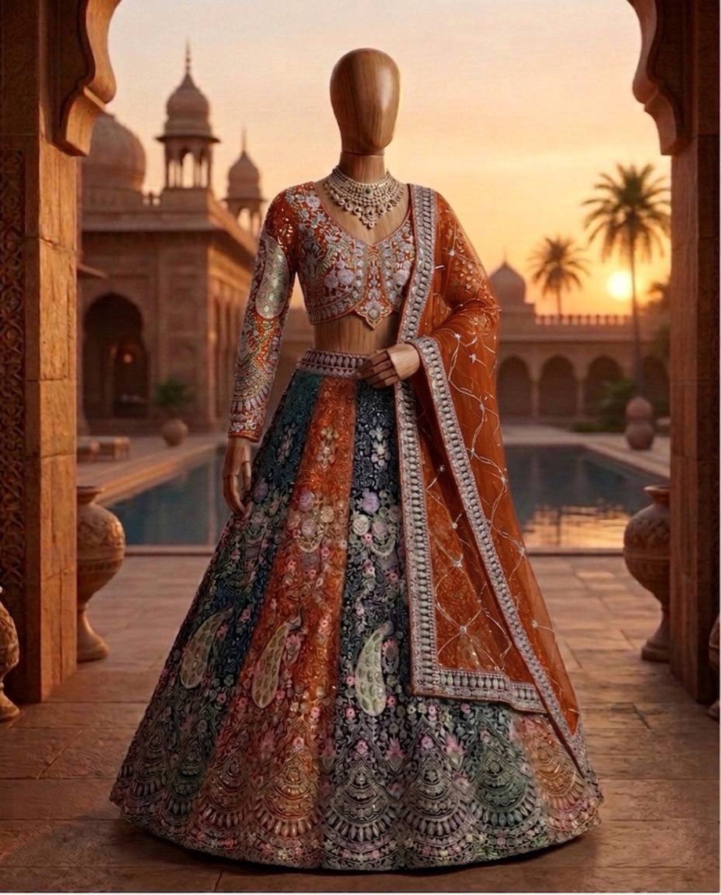 Soft Butterfly Net Lehenga Choli with Heavy Sequins Embroidery colour variant view