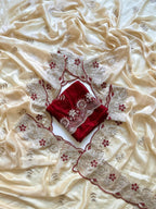 Cream Saree - styling and accessories view