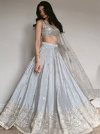 Japan Satin Lehenga with Blouse Work for Wedding Wear for women | Snyvia