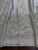 Grey Japan Satin Lehenga with Blouse Work for Wedding Wear colour variant view