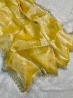 Yellow Saree - blouse and border close-up