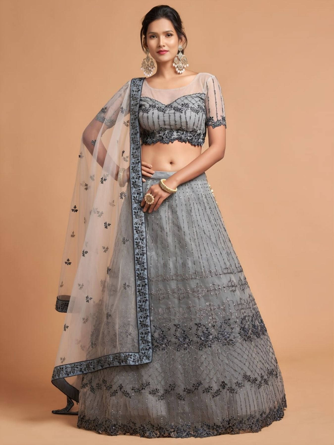 Fancy Embroidered Lehenga for Reception and Engagement Wear for women | Snyvia