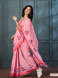 Linen Saree for women - full front view | Snyvia
