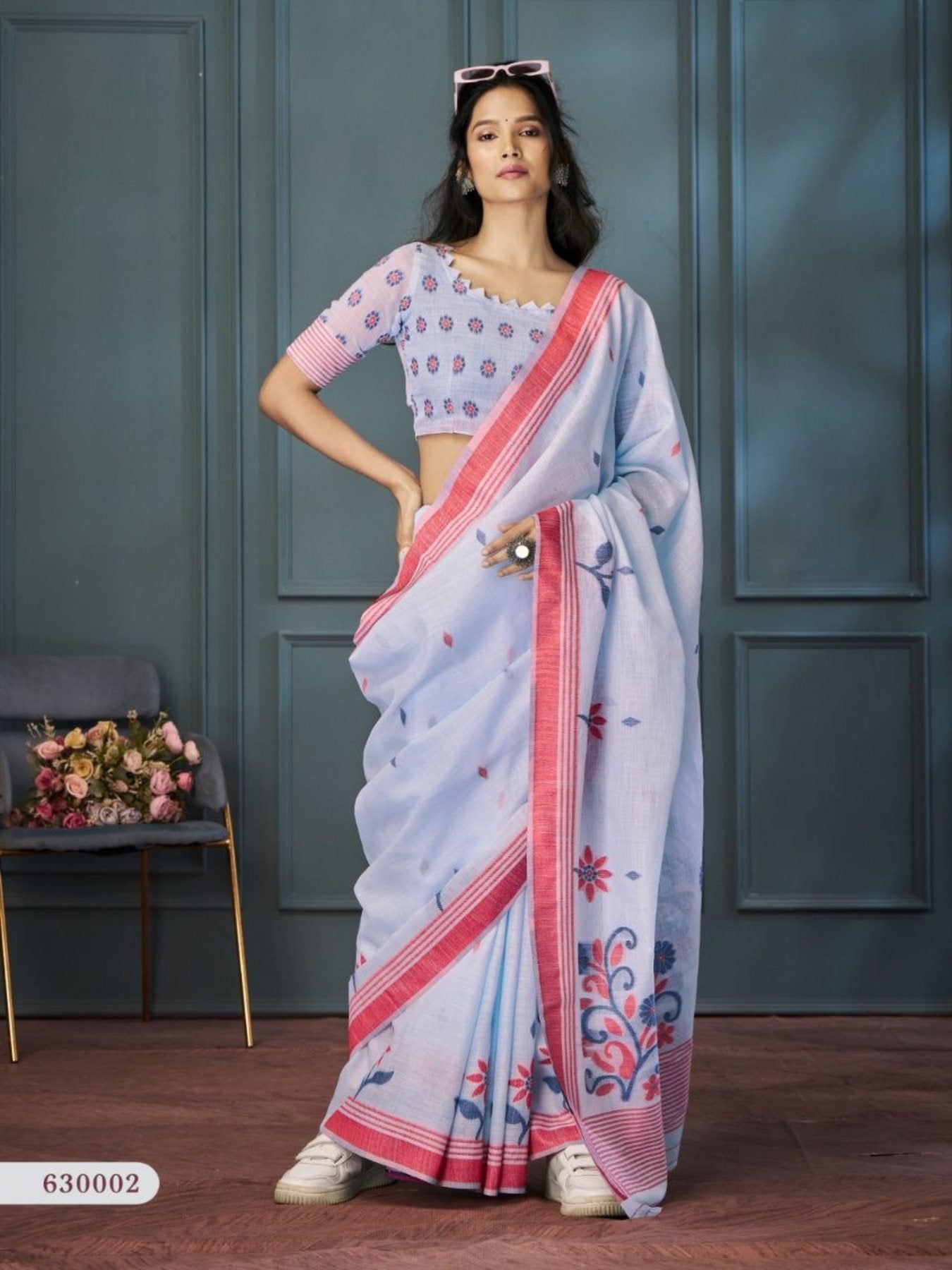 Linen Saree - detail view 11