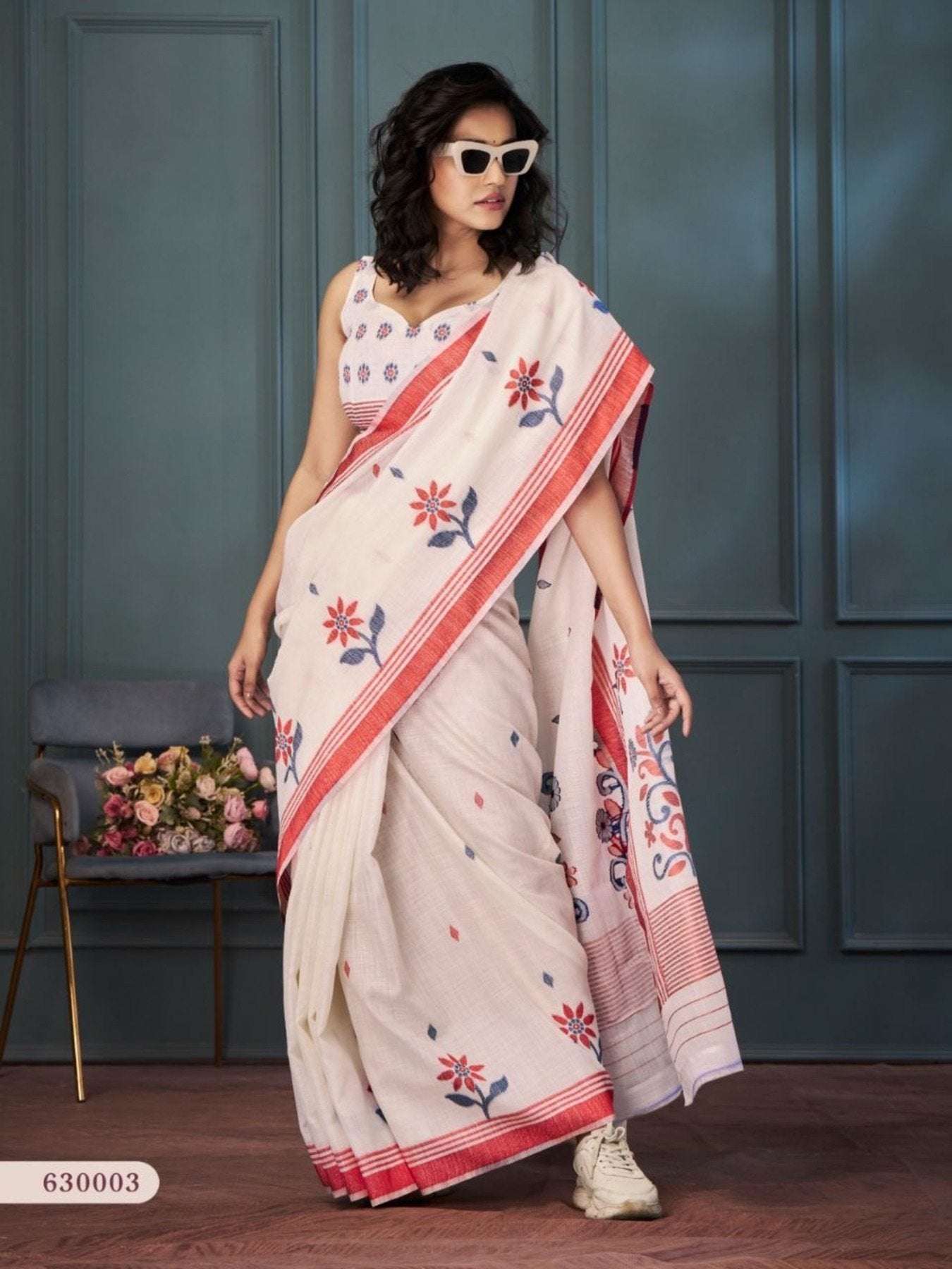 Linen Saree - full-length drape