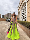 Navratri Ruffle Lehenga Choli With Bangalorey Sequence Embroidered Blouse for women | Snyvia