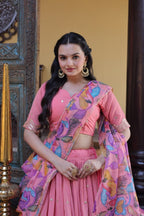 Cosmos Silk Lehenga Choli with Zari Sequins Work front view