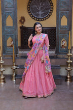 Cosmos Silk Lehenga Choli with Zari Sequins Work colour variant view
