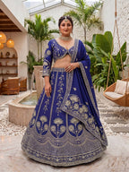 Chinon Silk Plus Size Lehenga Choli with Zari Sequins Embroidery colour variant view