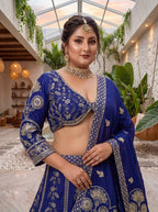 Chinon Silk Plus Size Lehenga Choli with Zari Sequins Embroidery blouse and dupatta detail