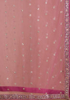 Georgette Lehenga Choli with Zari and Multiple Sequins Embroidery Work styling view