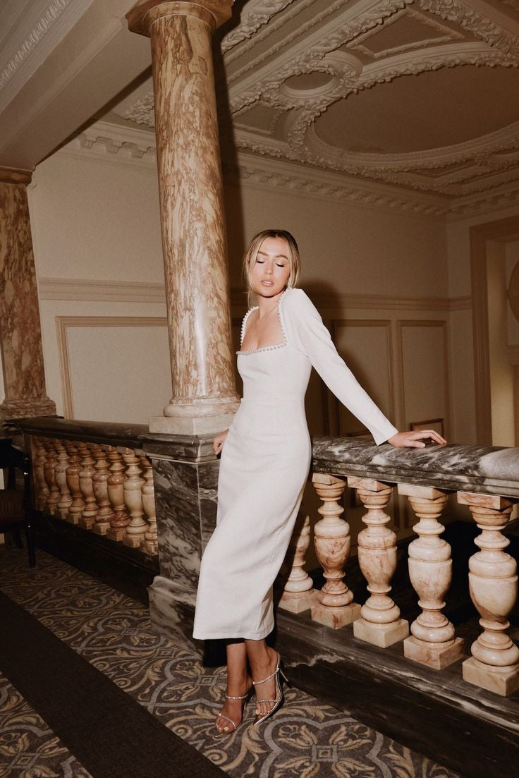 Pearl Full Sleeve Midi Dress