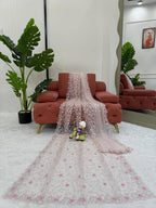 Net Saree Set - fabric texture close-up