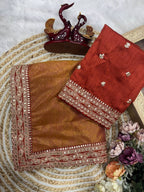 Orange Saree - detail view 11