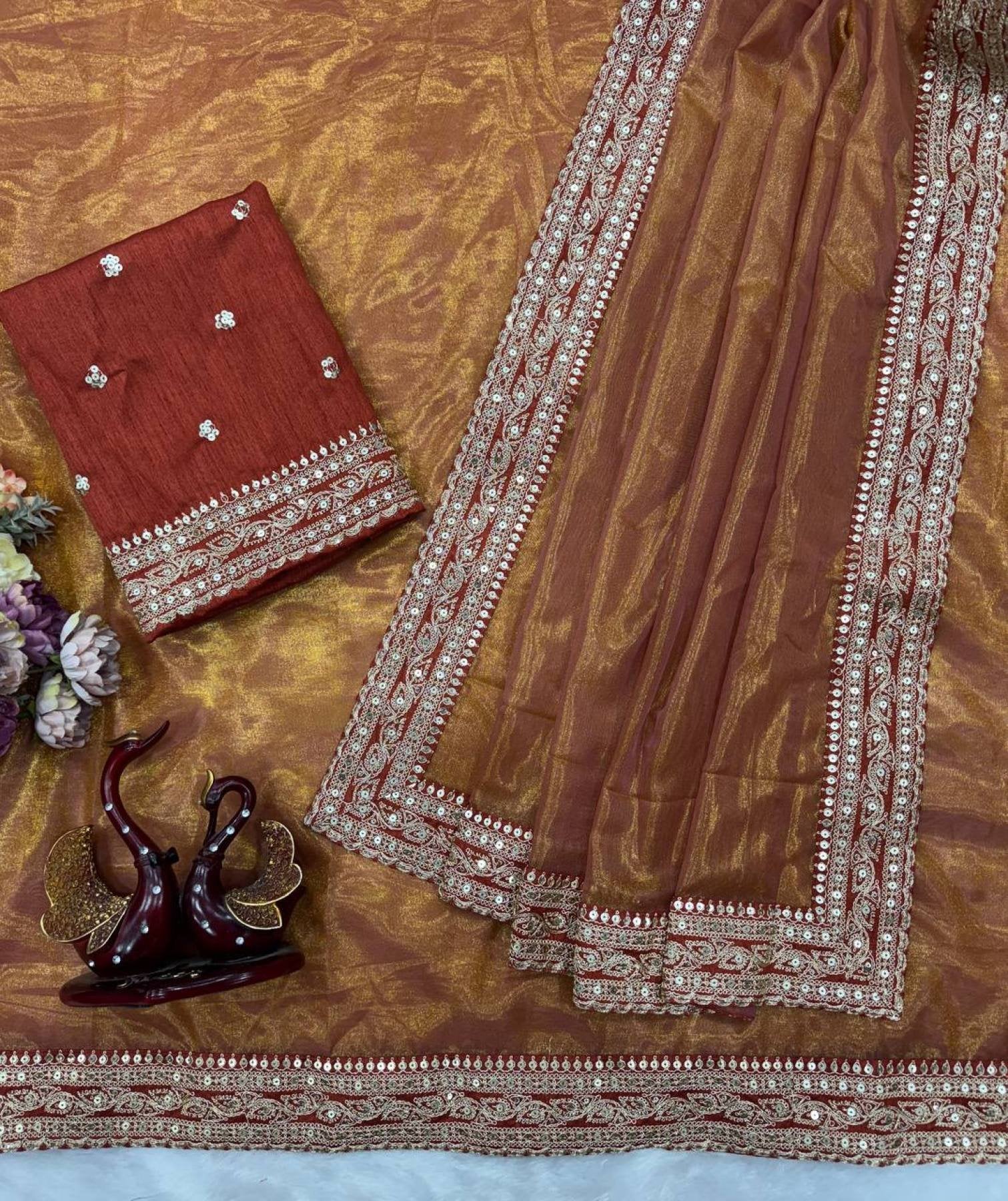 Orange Saree - detail view 14