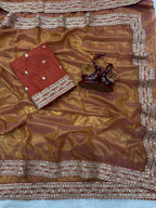 Orange Saree - styling and accessories view