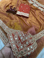 Orange Saree - full-length drape