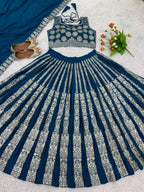 Chinnon Lehenga with Embroidery Wedding Ready Elegance detailed view