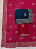 Pink Chiffon Saree - detail view 13