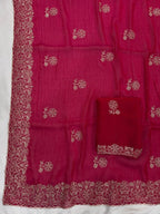 Pink Chiffon Saree - full-length drape