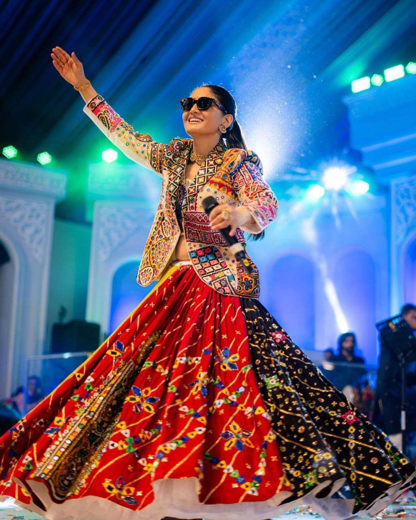 Festive Special Muslin Cotton Chaniya Choli with Jacket And Real Mirror Wor fabric texture detail