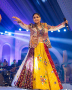 Festive Special Muslin Cotton Chaniya Choli with Jacket And Real Mirror Wor back view