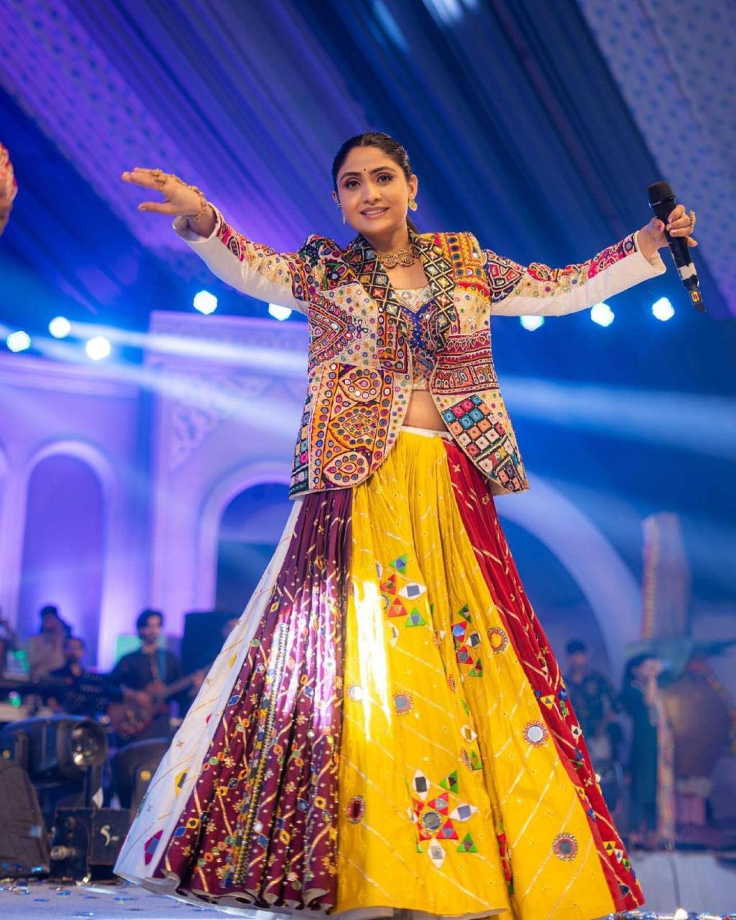 Festive Special Muslin Cotton Chaniya Choli with Jacket And Real Mirror Wor back view