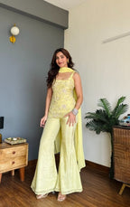 Festive Wear Faux Georgette 3 Piece Kurta Pant with Matching Dupatta full set view