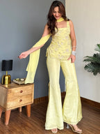 Festive Wear Faux Georgette 3 Piece Kurta Pant with Matching Dupatta back view