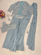 Blue Saree - styling and accessories view