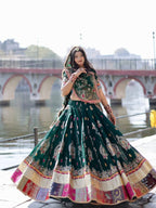 Muslin Cotton Mirror Work Lehenga Choli for Navratri and Garba Nights for women | Snyvia