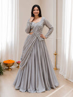 Rangoli Silk Lehenga Choli Set with Sequins Embroidery for women | Snyvia