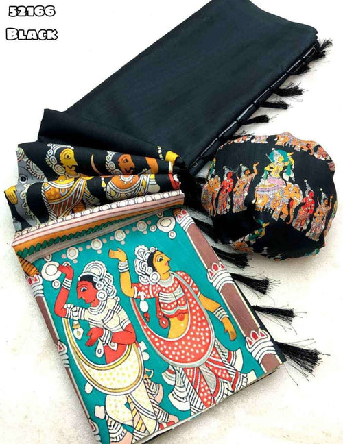 Black Saree - drape and pallu detail