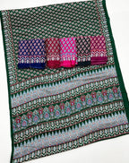 Maroon Georgette Saree - back view