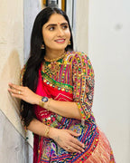 Muslin Cotton Printed Navratri Lehenga Choli back view