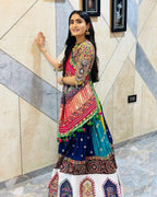Muslin Cotton Printed Navratri Lehenga Choli front view