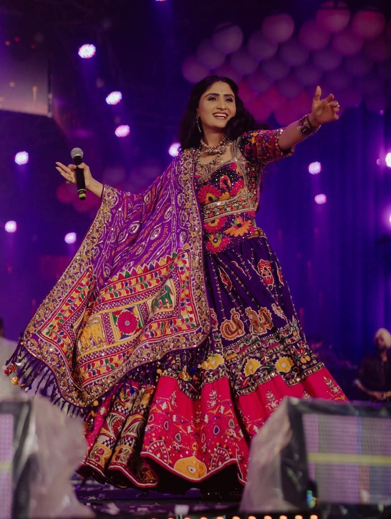 Muslin Cotton Lehenga Choli with Real Mirror Work and Dupatta blouse and dupatta detail