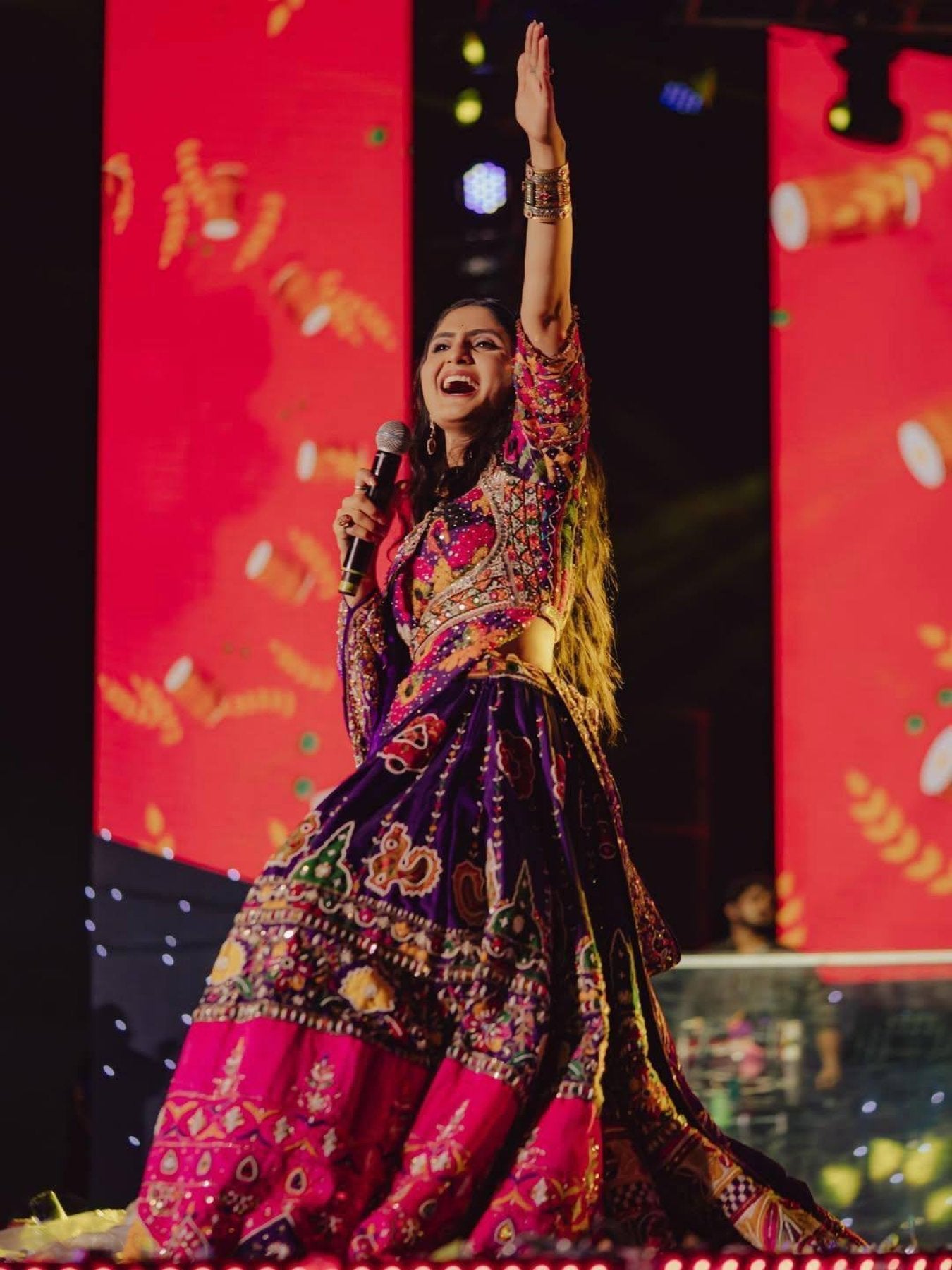 Muslin Cotton Lehenga Choli with Real Mirror Work and Dupatta blouse and dupatta detail