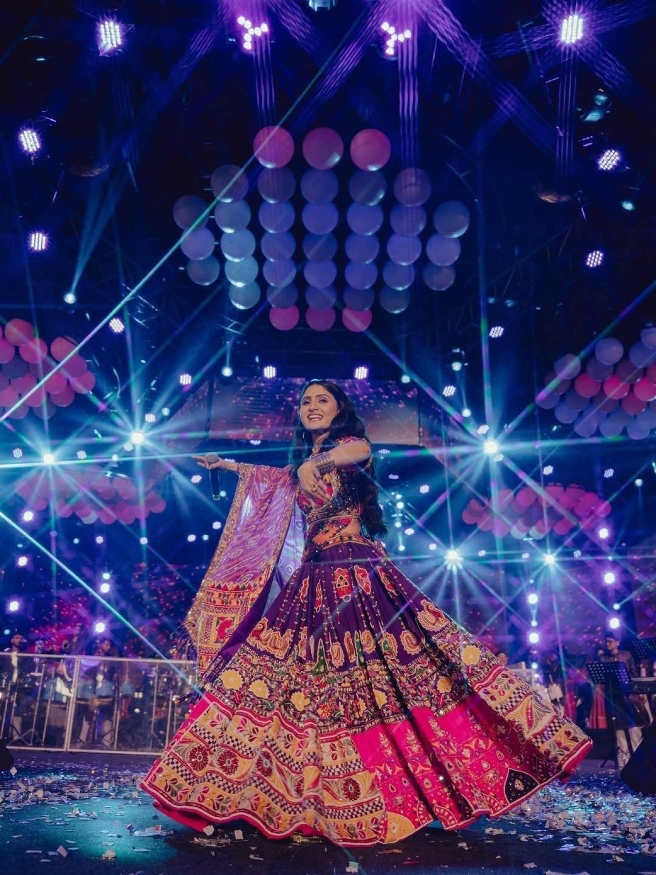 Muslin Cotton Lehenga Choli with Real Mirror Work and Dupatta embroidery close-up