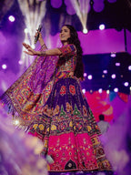 Muslin Cotton Lehenga Choli with Real Mirror Work and Dupatta fabric texture detail