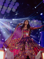 Muslin Cotton Lehenga Choli with Real Mirror Work and Dupatta styling view