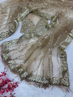 Net Saree - embroidery work detail