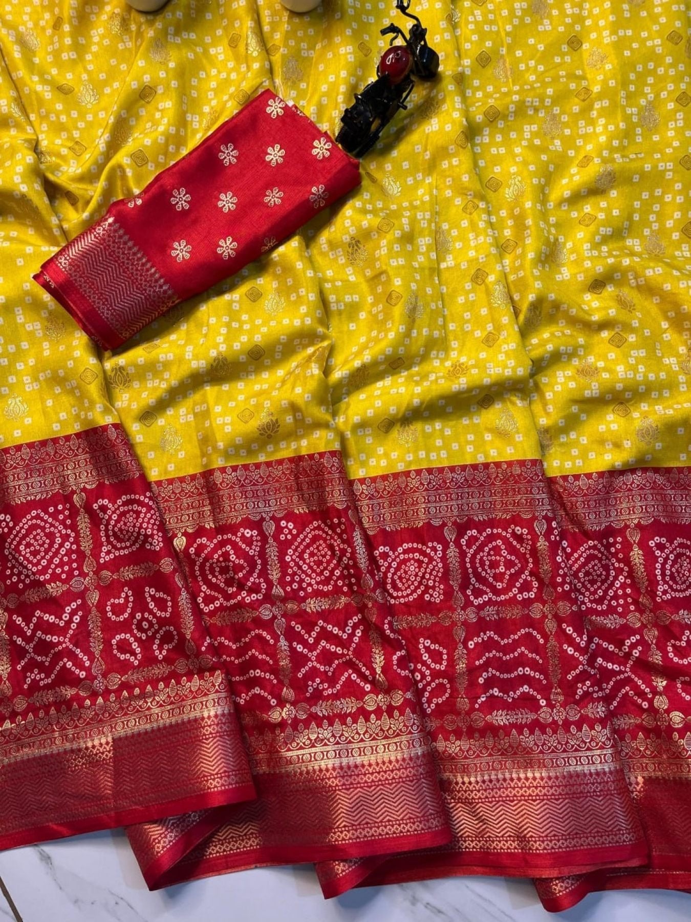 Patola Saree - drape and pallu detail