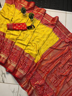 Patola Saree - blouse and border close-up