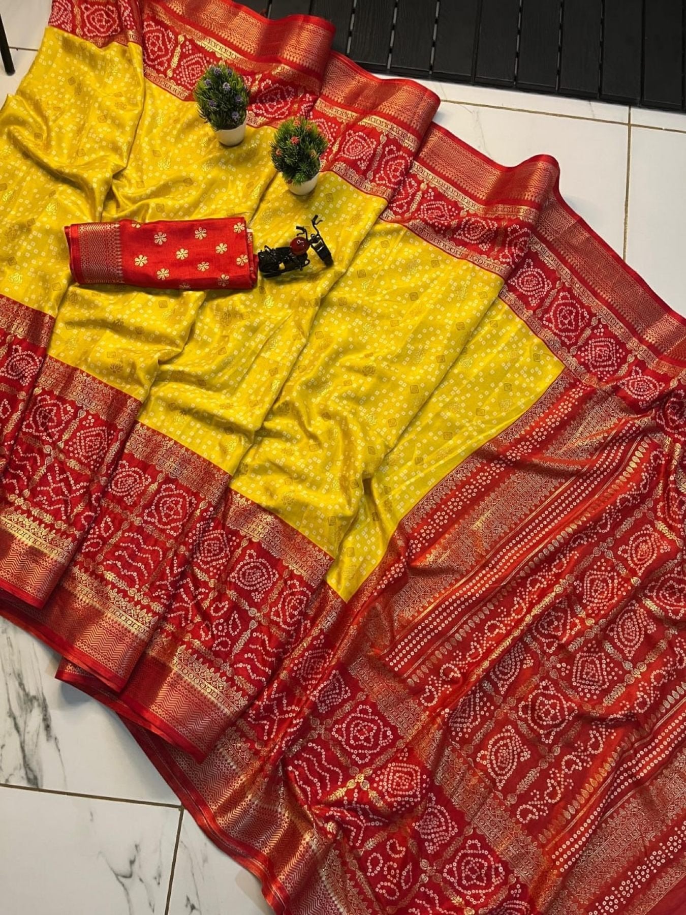 Patola Saree - blouse and border close-up